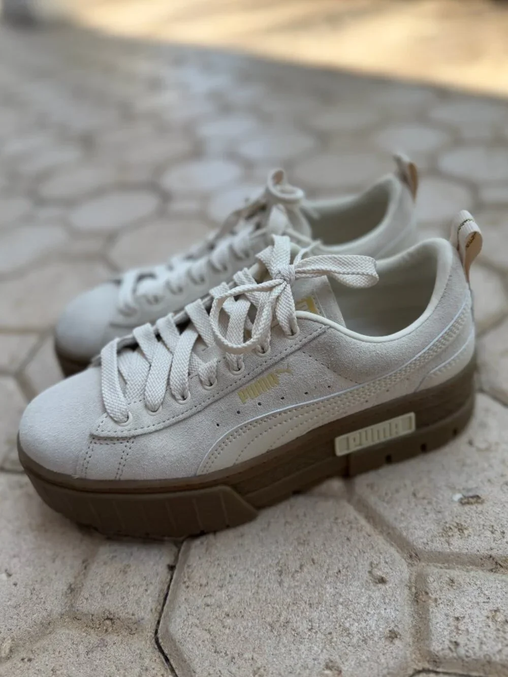 Puma Mayze Suede Platform Sneakers Size 7.5 | Women's Chunky Sneakers - Picture 3 of 7